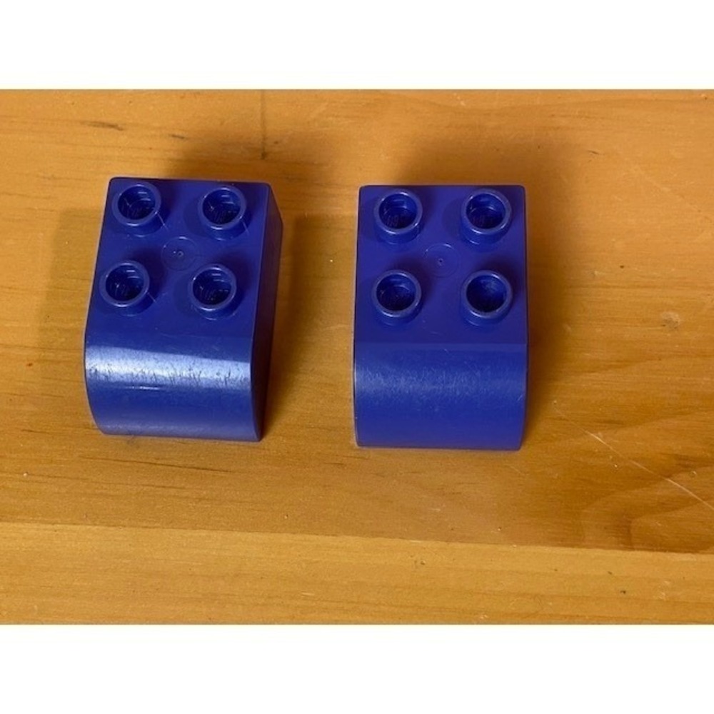 LEGO Duplo Purple 2x3 Curved Slope Brick 2302 Replacement Pieces Lot of 2